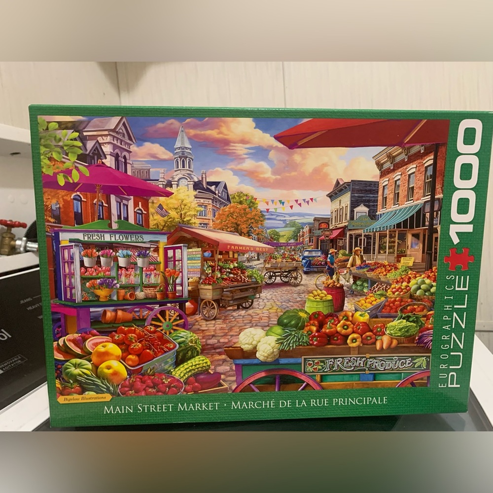Main Street Market Puzzle - 1000 Pieces - Multicolor